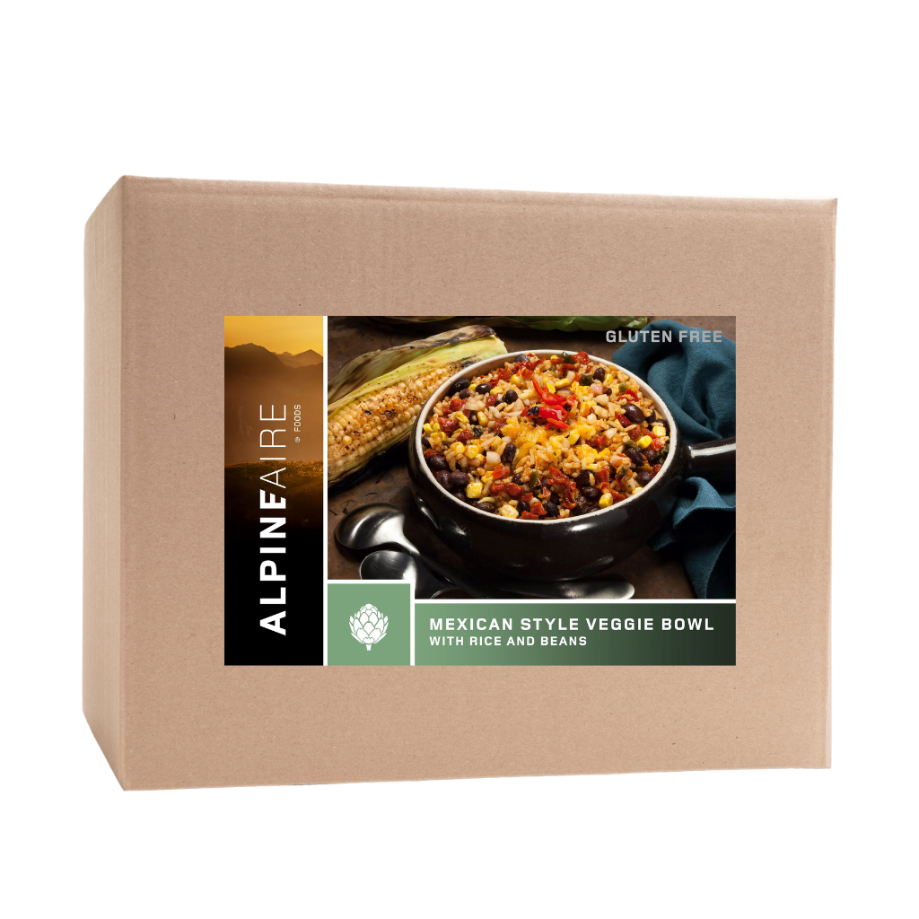AlpineAire Mexican Style Veggie Bowl, Case of 12 - Shortened Shelf Life
