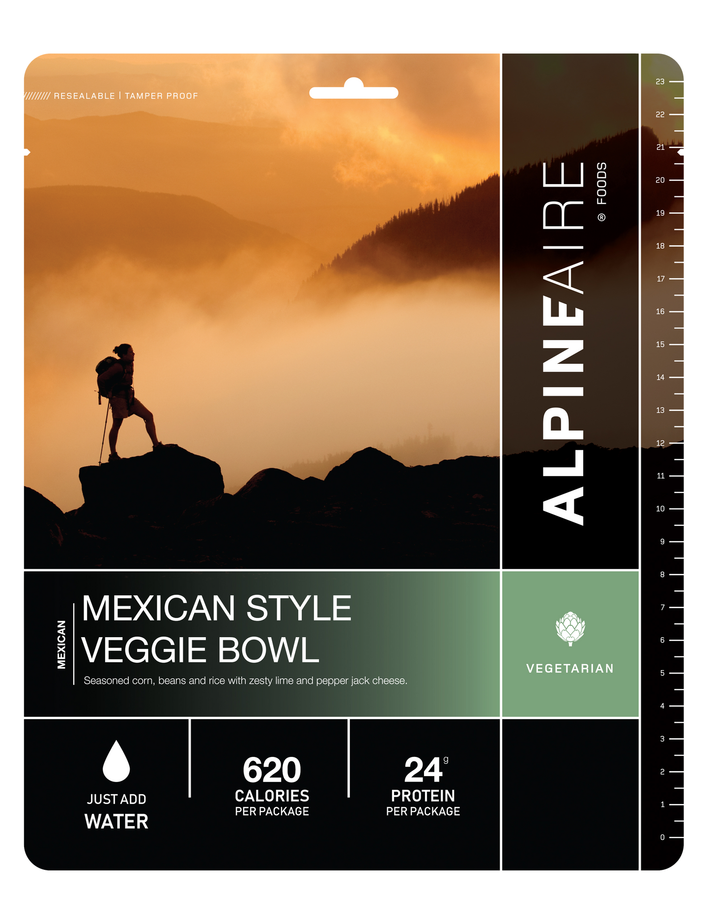 AlpineAire Mexican Style Veggie Bowl, Case of 12 - Shortened Shelf Life