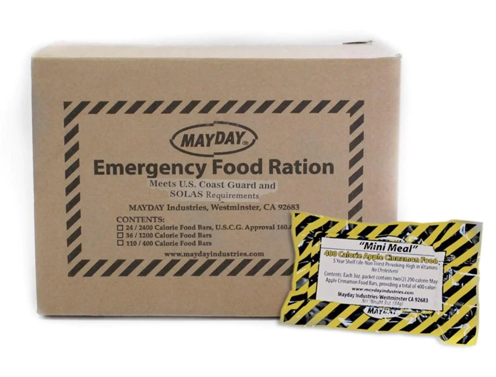 Mayday Food Bars 400 Calorie, Case of 110 - Shortened Shelf Life