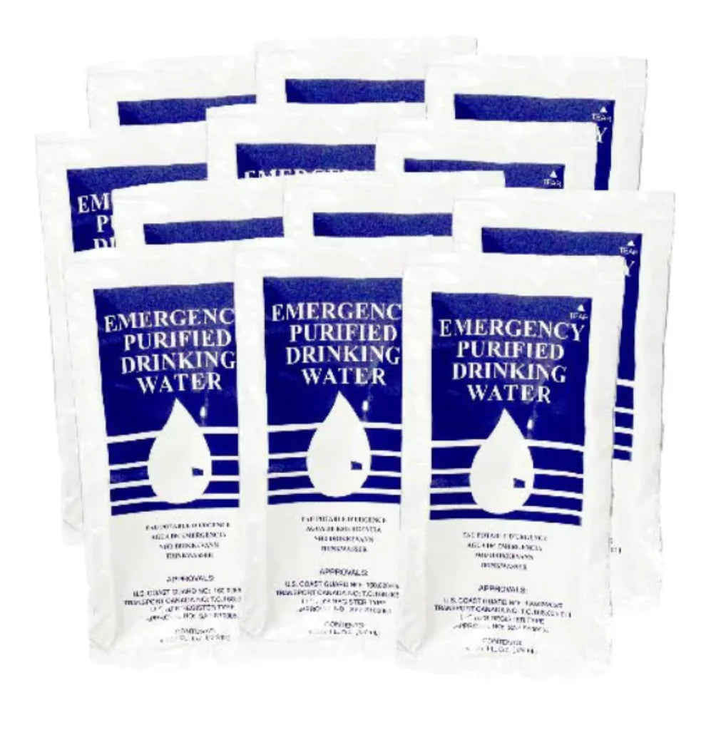 12 Pack Emergency Drinking Water - Shortened Shelf Life