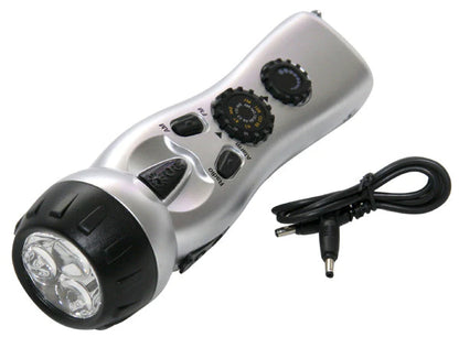 Hand-Crank Flashlight/Radio/Siren/Phone-Charger