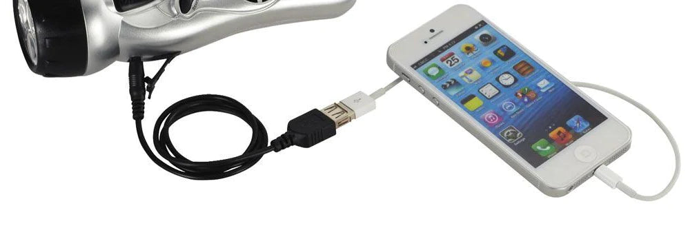 Hand-Crank Flashlight/Radio/Siren/Phone-Charger