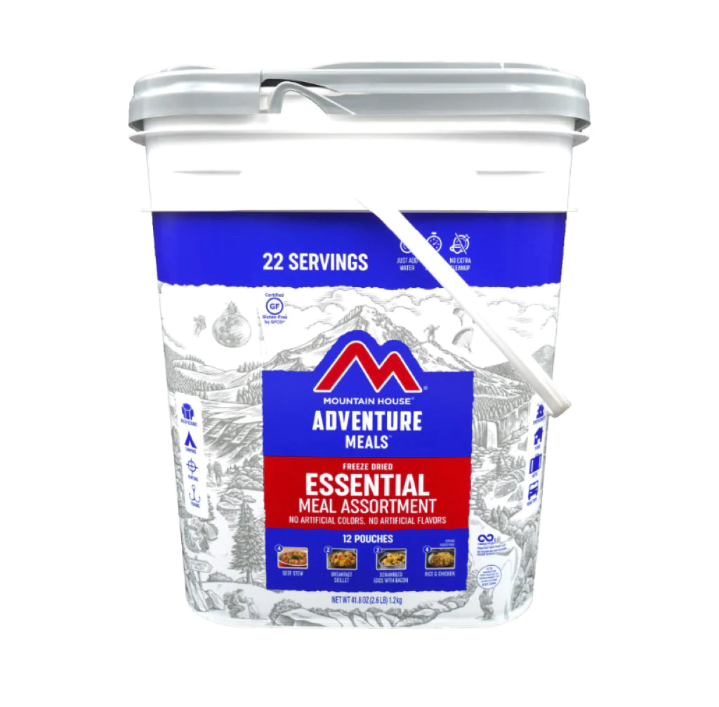 Mountain House Emergency Essential Assortment Bucket – Redfora Mountain House Emergency Essential Assortment Bucket – Redfora